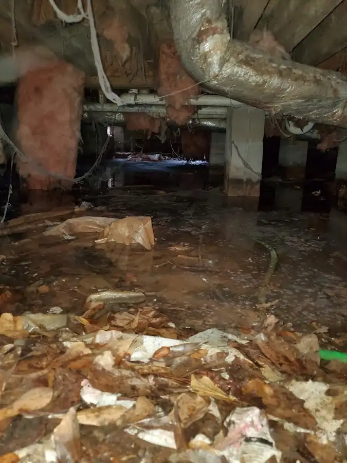 Crawl space flood assessment for Commercial Water Damage Restoration in Pflugerville
